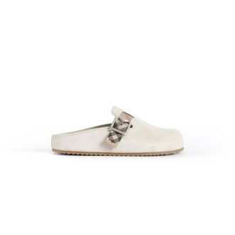 【関税&送料込】Burberry Chubby Mule In Suede And Beige Shea 317910-40860-BURBERRY-SUEDE-