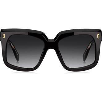 Marc Jacobs 53mm Square Sunglasses in Black/Dark Grey at Nordstrom