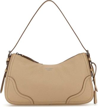 Prada Beige Leather Shoulder Bag