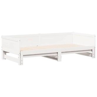 Berkfield Home Pull-out Day Bed White 90x200 cm Solid Wood Pine
