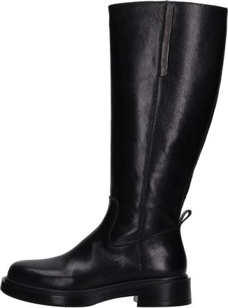 Emanuelle Vee Leren Laarzen - Dames - Hoge Laarzen - Zwart - 36 EU - Leer - Schoenen
