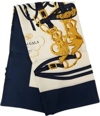 Herm&egrave;s Pre-owned Brides de Gala Scarf - Dames - Pre-owned - Beige - Maat: ONE Size Zijde