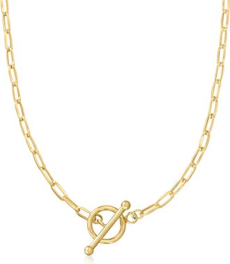 Canaria Canaria 3mm 10kt Yellow Gold Paper Clip Link Necklace