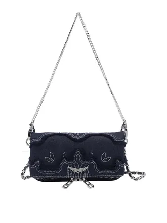 Zadig&Voltaire blue denim rock crossbody bag