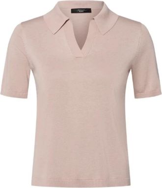 Max Mara Glatts&oslash;m T-shirt - Dames - Polos - Roze - XL - Katoen - Tops