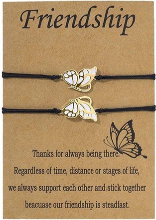 Generic BFF Bracelets Women Best Friends Long Distance Matching Friendship Gifts Birthday Gifts Butterfly Fashion Multicoloured
