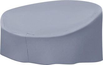 Beliani Funda De Protecci&oacute;n Impermeable De Tela Poli&eacute;ster Recubierta De Pvc Gris 165 X 140 X 75 Cm Muebles De Jard&iacute;n Sylt Chuva