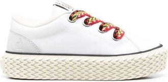 Lanvin White Cotton Low Top Womens Sneakers