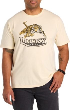 Lucky Brand Big & Tall Tiger T-Shirt in Turtledove at Nordstrom, Size 4X Big