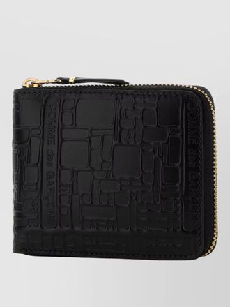 Comme Des Gar&ccedil;ons leather wallet embossed design gold tone hardware