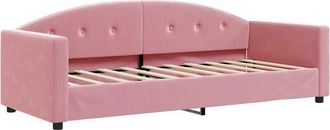 vidaXL Sofá cama sin colchón terciopelo rosa 80x200 cm Vidaxl