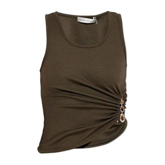 CHRISTOPHER ESBER Sleeveless Tops, female, Green, Size: L Droplet Crystal Top
