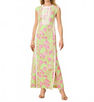 Lilly Pulitzer Rosalena Stretch Maxi Shift Dress In Pistachio Macaron