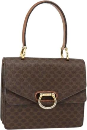 Celine Pre-owned Handbags, female, Brown, Size: ONE SIZE Pre-owned Vintage Macadam Canvas Hand Bag