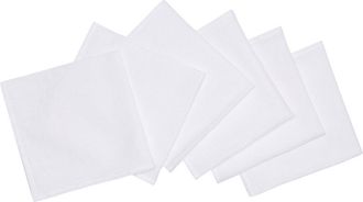 Puro Lino 6 Pure Natural White Linen Napkins