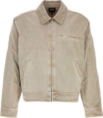 A.P.C. Beige Shirt Collar Jacket
