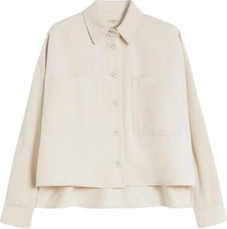Max Mara Wkdradente - Dames - Overhemden - Beige - 2XS - Katoen - Overhemden