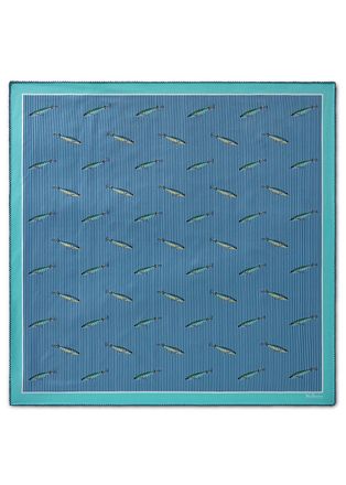 Mulberry Printed Silk Twill Scarf - Blue - One Size