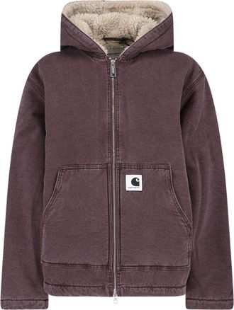 Carhartt Work in Progress Purple Mitch Double-Zip Lambskin Lining Jacket