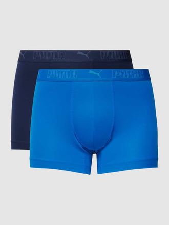 Puma Trunks mit Label-Details im 2er-Pack in Blau, Gr&ouml;&szlig;e S