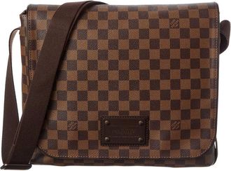 Louis Vuitton Brown Damier Ebene Coated Canvas Brooklyn Mm (Authentic Pre-Loved)