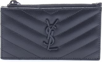 Saint Laurent Black Leather Coin Purse/Coin Case (Pre-Owned)