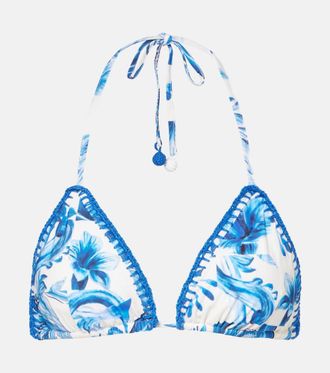 Farm Rio Printed triangle bikini top
