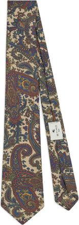 Etro floral paisley silk tie - men - Silk - One Size - Neutrals