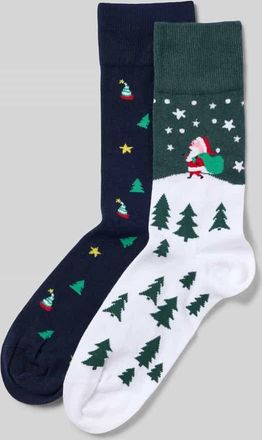 Christian Berg Socken mit geripptem Abschluss in Bottle, Größe 39/42