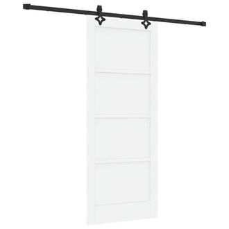 Berkfield Home Sliding Door with Hardware Set ORKDAL White Solid Wood Pine