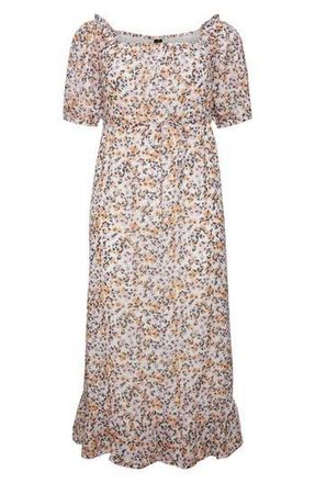 Vero Moda Curve Daniella Floral Maxi Dress in Snow White Aop at Nordstrom Rack, Size 12W