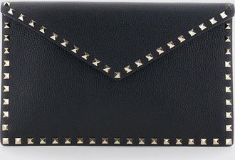 Valentino Garavani Clutch Rockstud a busta in pelle di vitello con borchie