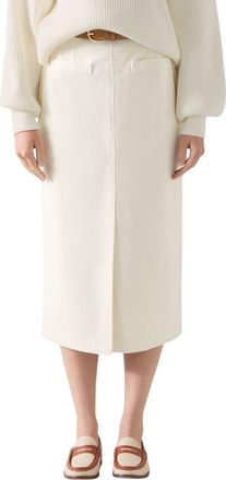 L.k. Bennett Sibyl Corduroy Midi Skirt in Cream at Nordstrom, Size 12 Us