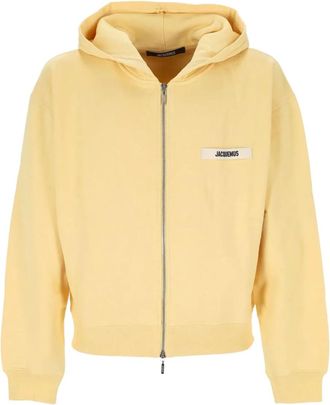 Jacquemus zip-up hoodie - men - Cotton - L - Yellow
