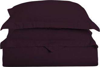 Luxury Home Solid Royal Purple Microfiber Duvet Cover Set at Nordstrom Rack, Size Queen