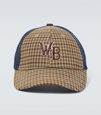 Wales Bonner Original monogram checked baseball cap