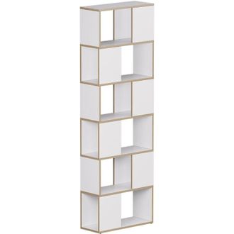 Vicco Separador De Ambientes Eneos, Blanco/roble, 60 X 186 Cm, Vicco