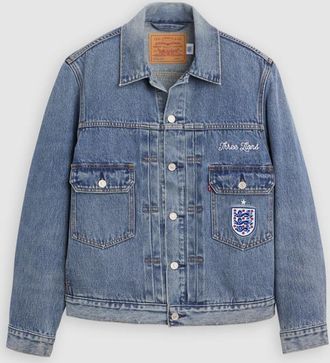Levi's Giacca Trucker Football Type II Levis Inghilterra - Uomo - 2XL - Blu / X England Football