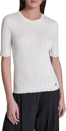 Halston Heritage Pointelle Sweater