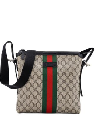 Gucci Web Messenger Bag GG Coated Canvas Medium crossbody bag - Nero