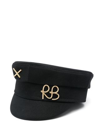 Ruslan Baginskiy piercing-inspired baker boy cap - women - Cotton/Cotton - S - Black