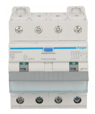 OEM Interruptor Diferencial Rcbo 4p B25a 0,03a Tipo A 6ka Adm425c
