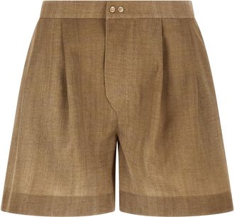 Ermanno Scervino Beige Polyester Bermuda Womens Shorts