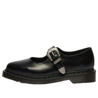 Dr. Martens (WMNS) Dr. Martens Elphie Buckle Atlas Mary Jane Leather Shoes Black Atlas 43102001