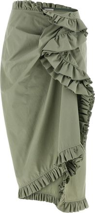 Dries Van Noten Green Sina Skirt