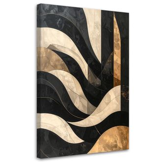 Feeby Impresi&oacute;n De Imagen, Abstracci&oacute;n Geom&eacute;trica Moderna En Dorado, 80x120