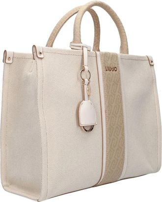 Liu Jo Ridhi Tote - Dames - Shoppers - Beige - ONE Size - Katoen - Tassen