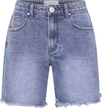 One Teaspoon Denim Shorts met Rafelrand - Dames - Denim shorts - Blauw - W24 - Denim - Korte Broeken