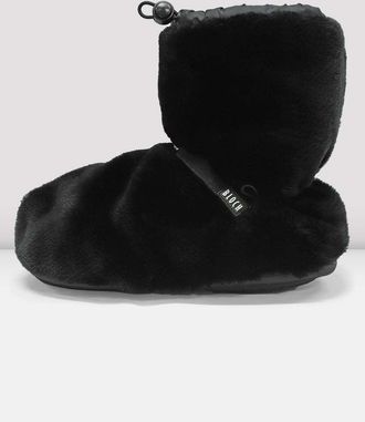 Bloch BLOCH Adult Faux Fur Warm Up Booties, Black Faux Fur