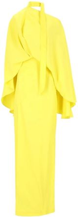 Taller Marmo Astor Halterneck Maxi Jurk - Dames - Avondkleed - Geel - S - Kleedjes